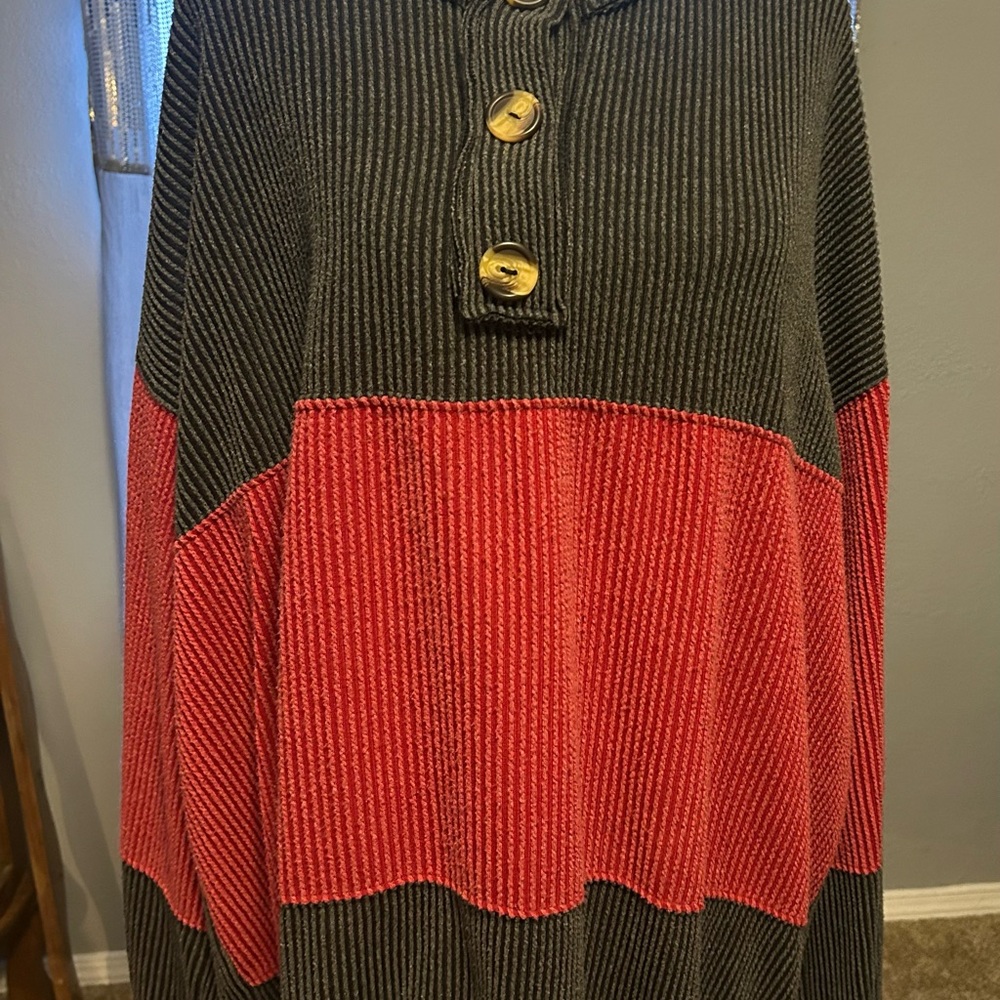 2 for 10 sale! Elegant Turtleneck Sweater in Red and Black